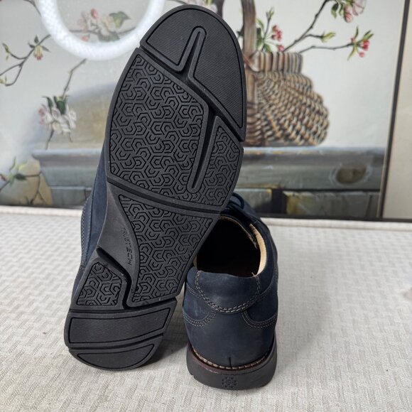 Mens SVL Footwear Size 10 Navy Blue Leather Captoe Oxford Shoes Casual & Dressy main image 6